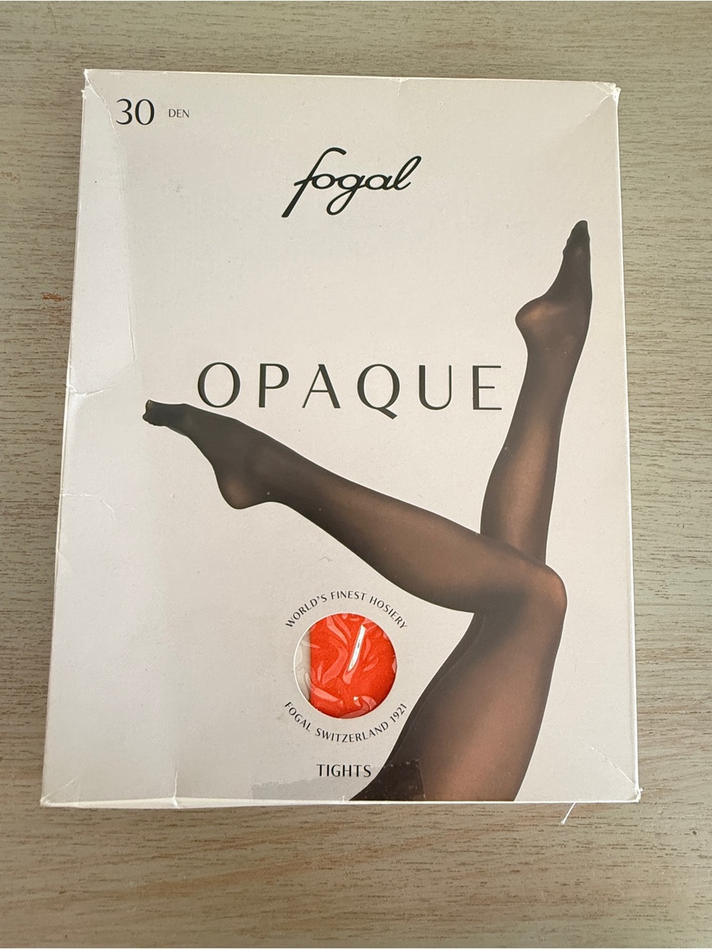 Vintage Fogal Switzerland 30 DEN Semi-Opaque Tights Orange Size Medium NIB